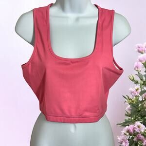 Lezat Pink Sports Bra Sz Large Non Toxic Recycled Material Athletic Top Yoga Gym